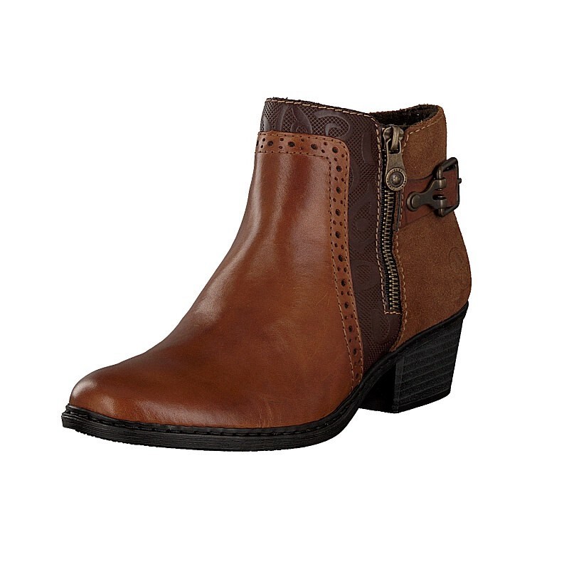 Botins Rieker 75585-24 Para Mulher - Marrom